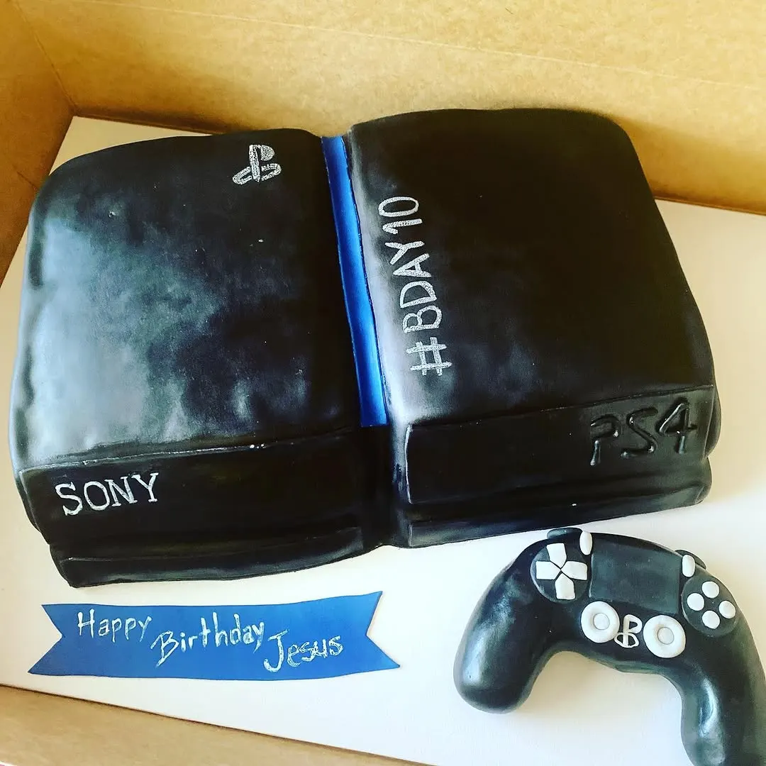 PlayStation 4 Console Birthday Cake